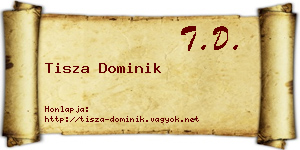 Tisza Dominik névjegykártya