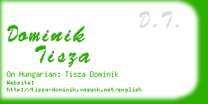 dominik tisza business card